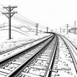 Simple Train Track Coloring Sheets 2