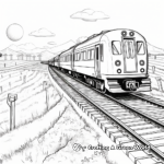 Simple Train Track Coloring Sheets 3