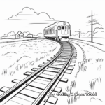 Simple Train Track Coloring Sheets 4