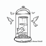 Simple Tube Bird Feeder Coloring Pages 4