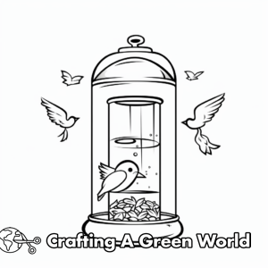 Bird Feeder Coloring Pages - Free &amp; Printable!