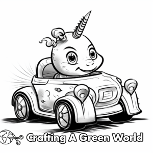 Unicorn Car Coloring Pages - Free & Printable!