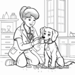 Simple Vet Tech and Pet Coloring Pages for Children 4