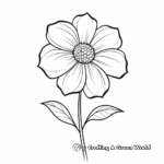 Simple Zinnia Outline Coloring Pages for Beginners 1