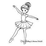 Simplicity in Action: Ballerina Coloring Pages 1