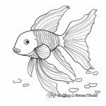 Simplified Betta Fish Outlines for Preschoolers 4