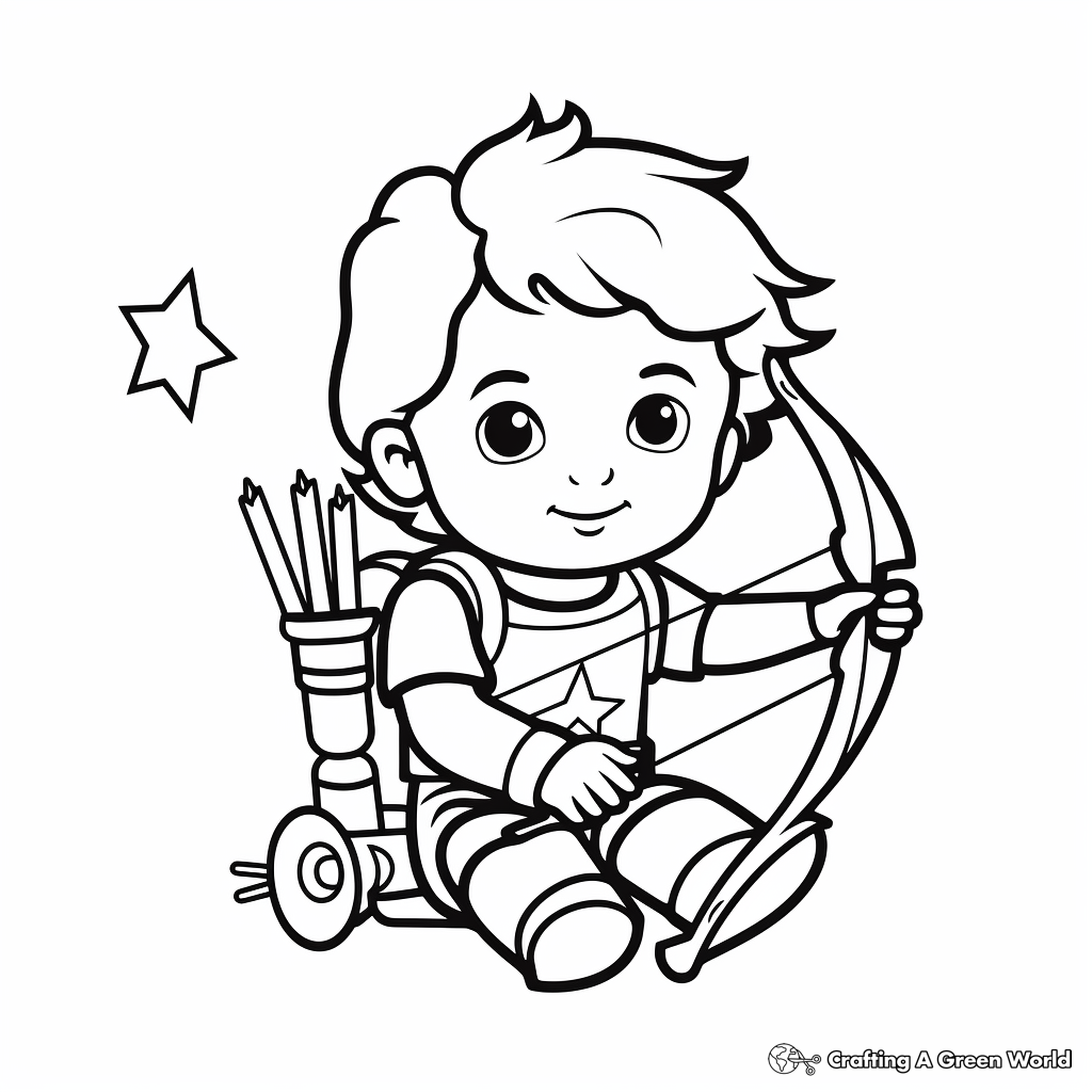 Simplified Sagittarius Coloring Pages for Toddlers 3