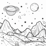 Simplistic Galaxy-Themed Adult Coloring Pages 1