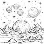 Simplistic Galaxy-Themed Adult Coloring Pages 2