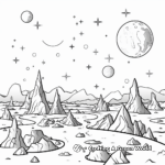 Simplistic Galaxy-Themed Adult Coloring Pages 4