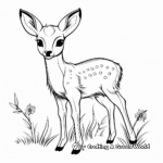 Simplistic Kid-friendly Deer Coloring Pages 4