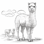 Single And Double Hump Alpaca Coloring Pages 2