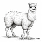 Single And Double Hump Alpaca Coloring Pages 3