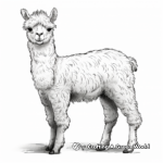Single And Double Hump Alpaca Coloring Pages 4