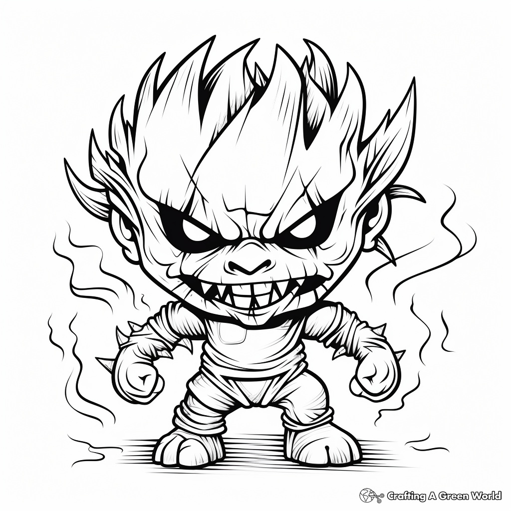 Sinister Demon Halloween Coloring Pages 2
