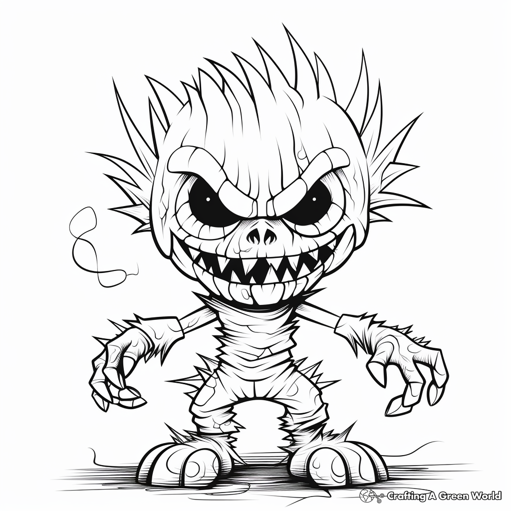 Sinister Demon Halloween Coloring Pages 4