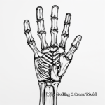 Skeleton Hand Anatomy for Educational Coloring Pages 3