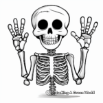 Skeleton Hand Holding Objects Coloring Pages 2
