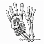 Skeleton Hand Holding Objects Coloring Pages 3