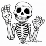 Skeleton Hand Making a Fist Coloring Pages 4