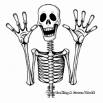 Skeleton Hand with Extended Fingers Coloring Pages 4