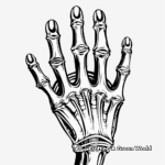 Skeleton Hand with Rings Coloring Pages for Adults 1