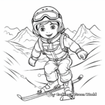 Skiing Adventure Coloring Pages 1