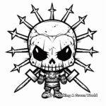 Skull and Cross Swords Coloring Pages 2
