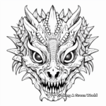 Skull of Pachycephalosaurus: Intricate Coloring Pages for Adults 1