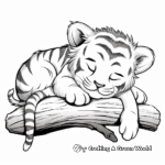 Sleeping Baby Tiger Coloring Pages 4