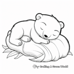 Sleeping Beaver Coloring Pages for Relaxation 4