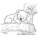Sleeping Teddy Bear Coloring Pages for Kids 3