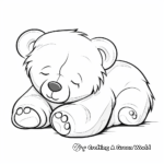 Sleeping Teddy Bear Coloring Pages for Kids 4
