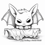Sleeping Vampire Bat Coloring Pages 1