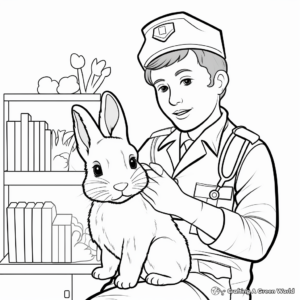 Small Pets Vet Tech Coloring Pages (Rodents, Rabbits) 2