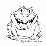 Smiling Cartoon Bullfrog Coloring Pages 3
