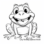Smiling Cartoon Bullfrog Coloring Pages 4