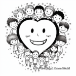 Smiling Faces Spreading Love Coloring Pages 1