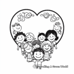 Smiling Faces Spreading Love Coloring Pages 4