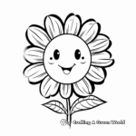Smiling Sunflower Coloring Pages 2