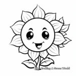 Smiling Sunflower Coloring Pages 4