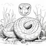 Snake Slithering Movement Adaptation Coloring Pages 1