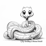 Snake Slithering Movement Adaptation Coloring Pages 2