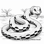 Snake Slithering Movement Adaptation Coloring Pages 3