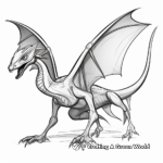 Snapshot of a Monochrome Life: Grayscale Dimorphodon Coloring Pages 4