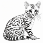 Snapshot: Bengal Cat in the Wild Coloring Pages 1
