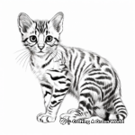 Snapshot: Bengal Cat in the Wild Coloring Pages 3