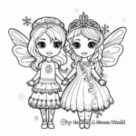 Snow Fairies and Winter Princess Coloring Pages 3