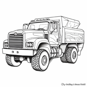 Snow Plow Truck With Snowflakes Background Coloring Pages 1