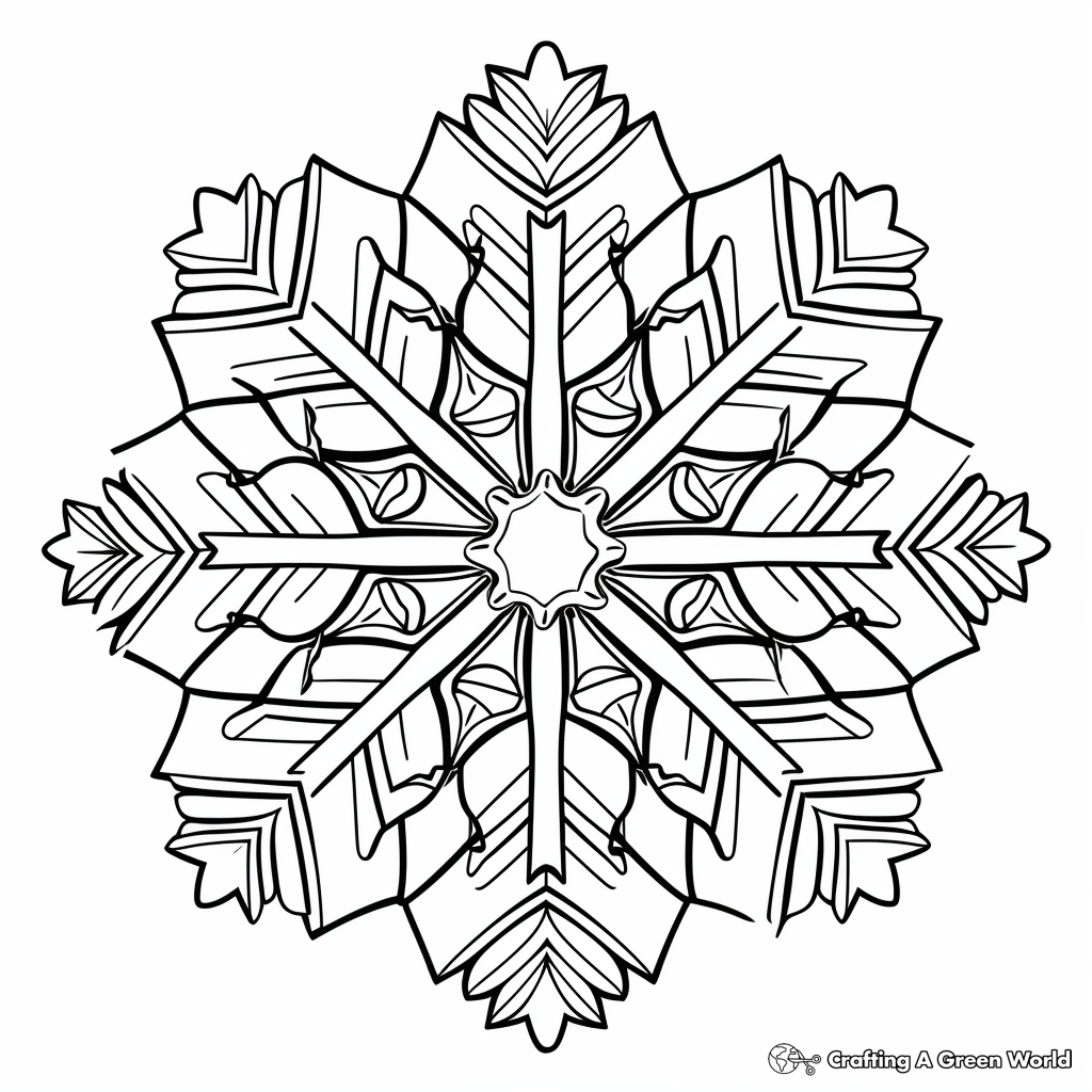 Snowflake Detailed Coloring Pages 2
